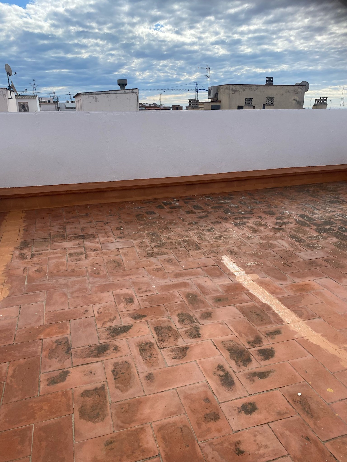 Antes de impermeabilización de terraza