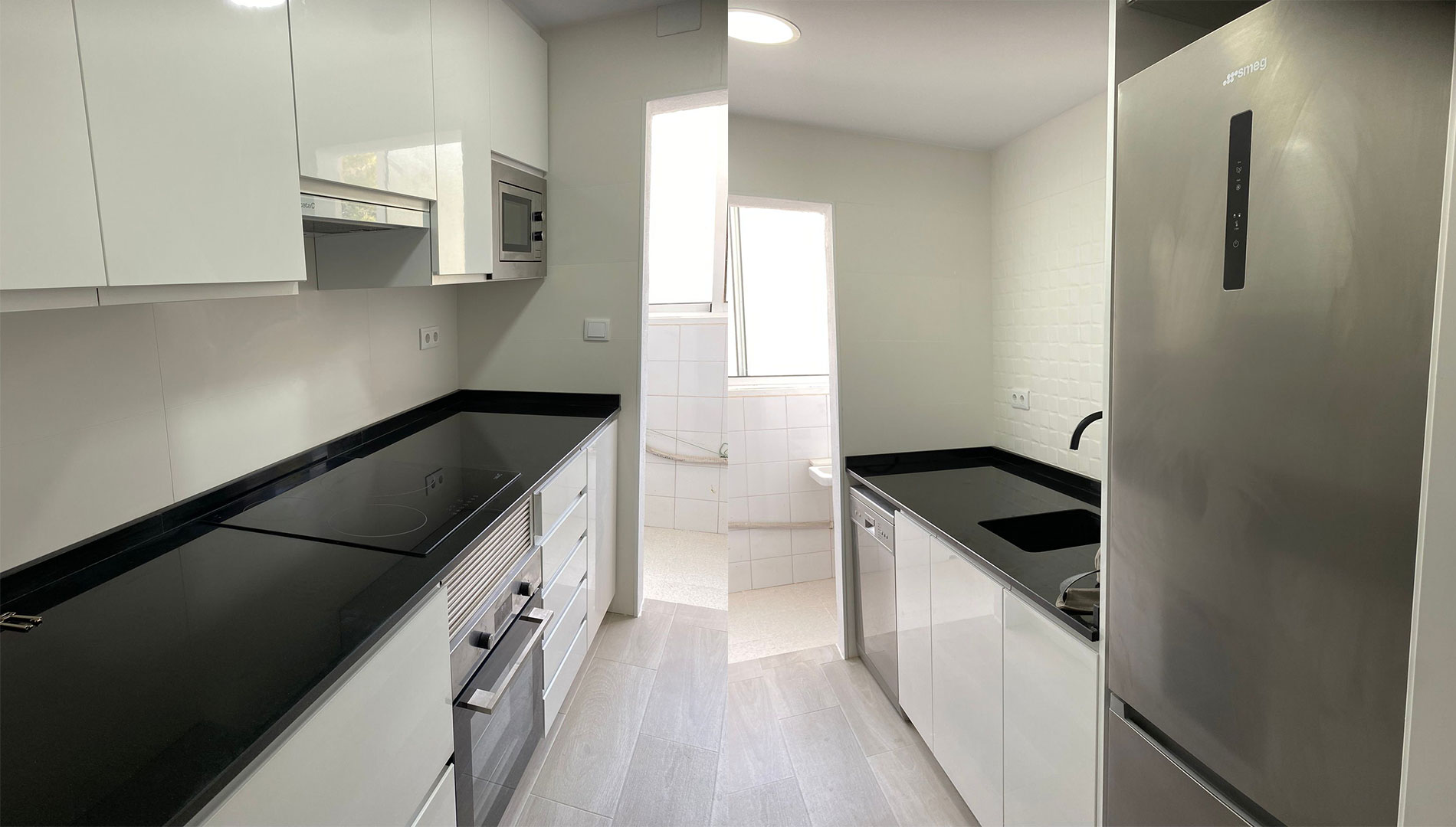 reforma de cocina en Sitges provincia Barcelona Renovación integral instalaciones muebles encimera suelos y azulejos